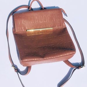 Steve Madden Backpack! Brown, faux leather